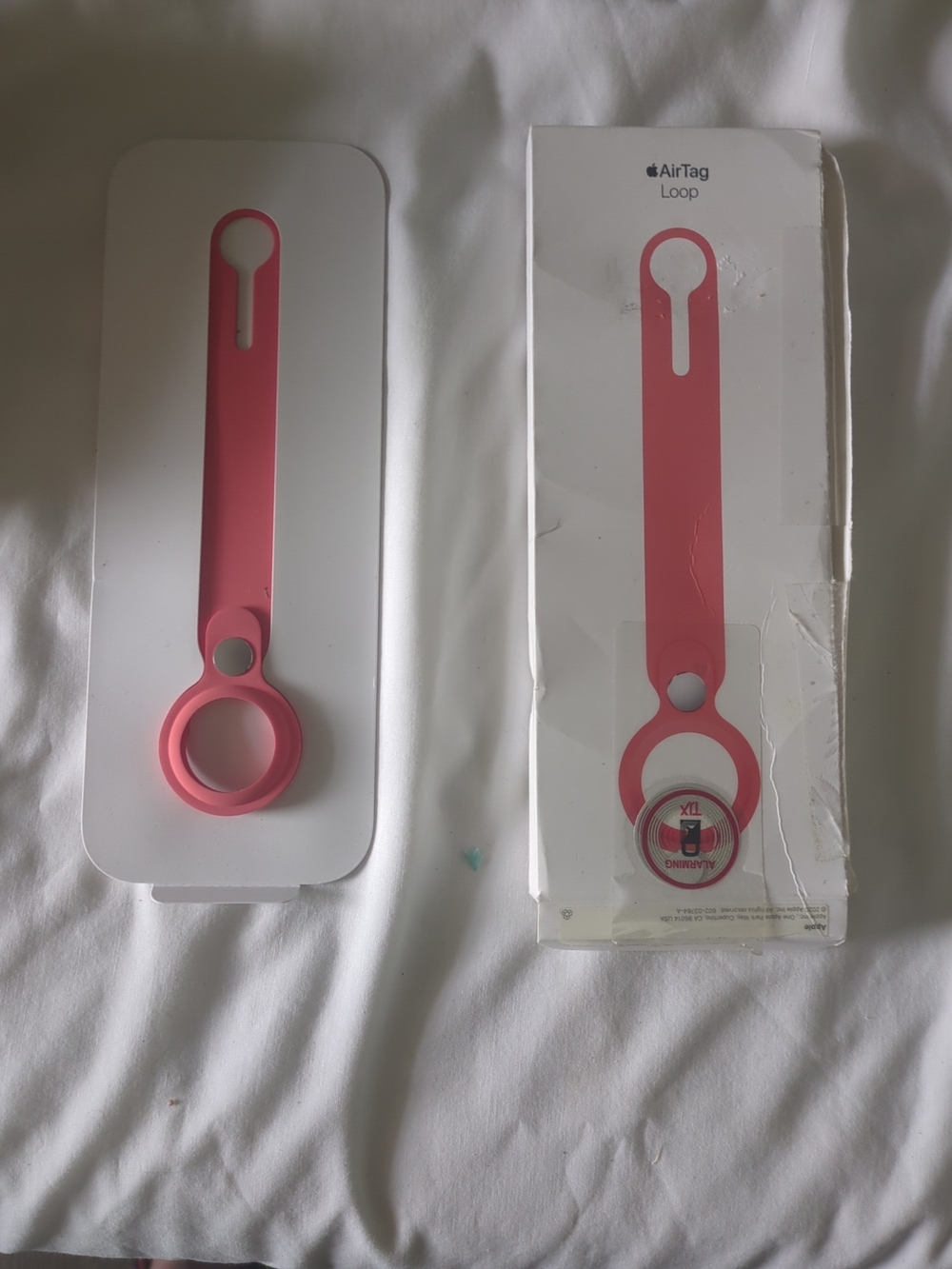 Apple AirTag Loop - Coral Pink Silicone Holder